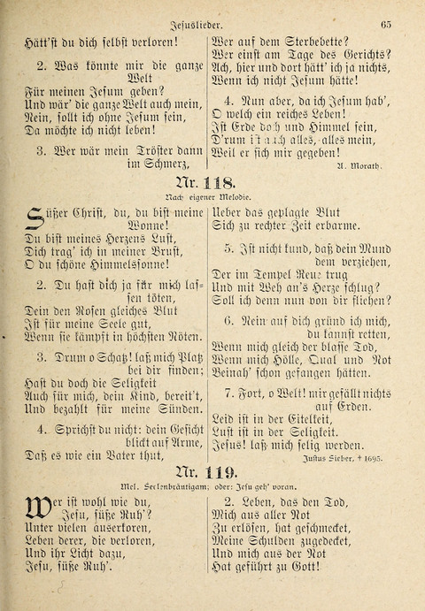 Evangelisches Gesangbuch: für die deutschen Congregational-Gemeinden von Nork-Amerika page 65