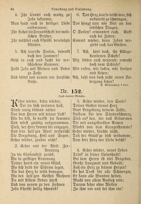 Evangelisches Gesangbuch: für die deutschen Congregational-Gemeinden von Nork-Amerika page 84