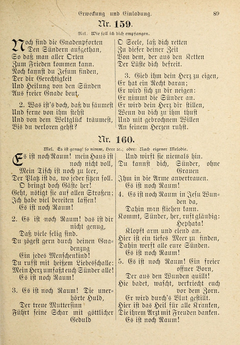 Evangelisches Gesangbuch: für die deutschen Congregational-Gemeinden von Nork-Amerika page 89