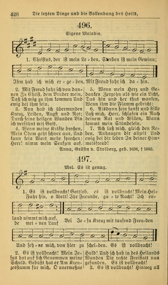 Evangelisches Gesangbuch: herausgegeben von der Deutschen Evangelischen Synode von Nord-Amerika (Revidierte Ausgabe) page 437