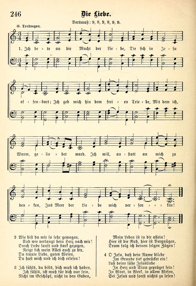 Evangelisches Gesangbuch. Die kleine Palme, mit Anhang 246. Ich bete an die  Macht der Liebe | Hymnary.org