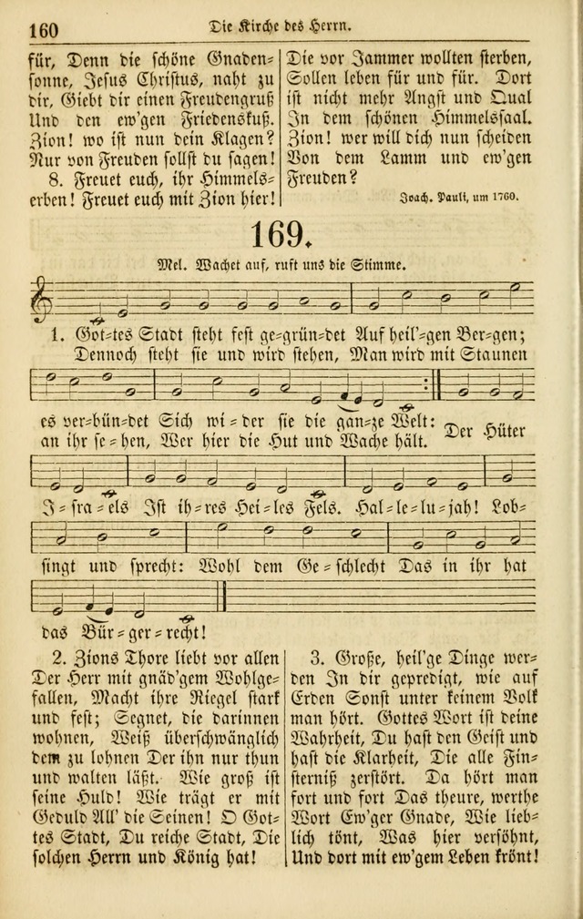 Evangelisches Gesangbuch: herausgegeben von dem Evangelischen Kirchenvereindes Westens page 169