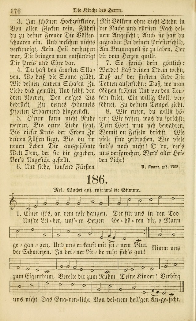 Evangelisches Gesangbuch: herausgegeben von dem Evangelischen Kirchenvereindes Westens page 187