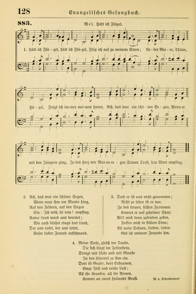 Evangelisches Gesangbuch mit vierstimmigen Melodien: für den öffentlichen und häuslichen Gottesdienst page 128