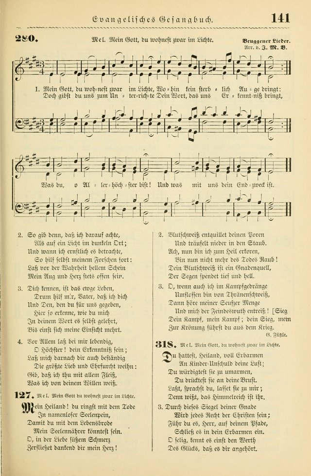 Evangelisches Gesangbuch mit vierstimmigen Melodien: für den öffentlichen und häuslichen Gottesdienst page 141