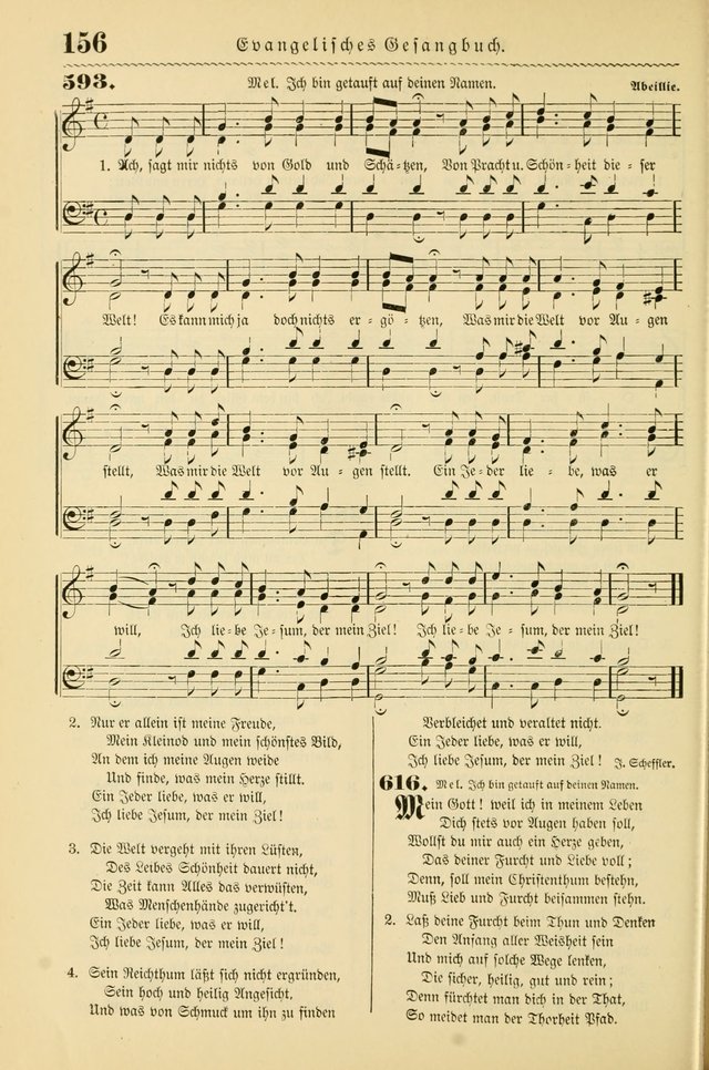Evangelisches Gesangbuch mit vierstimmigen Melodien: für den öffentlichen und häuslichen Gottesdienst page 156
