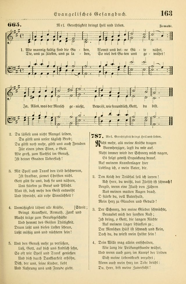 Evangelisches Gesangbuch mit vierstimmigen Melodien: für den öffentlichen und häuslichen Gottesdienst page 163