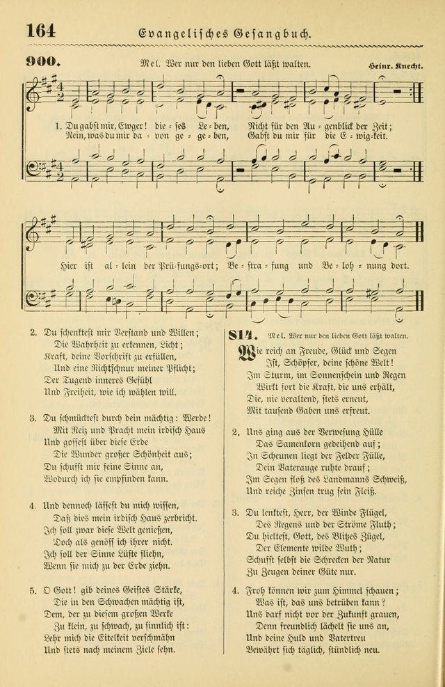 Evangelisches Gesangbuch mit vierstimmigen Melodien: für den öffentlichen und häuslichen Gottesdienst page 164