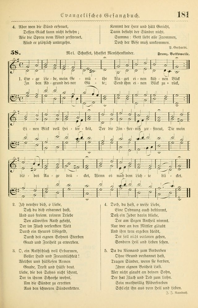 Evangelisches Gesangbuch mit vierstimmigen Melodien: für den öffentlichen und häuslichen Gottesdienst page 181