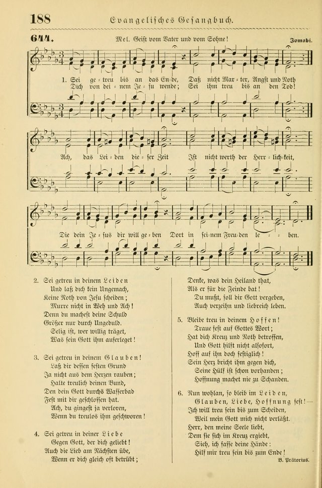 Evangelisches Gesangbuch mit vierstimmigen Melodien: für den öffentlichen und häuslichen Gottesdienst page 188