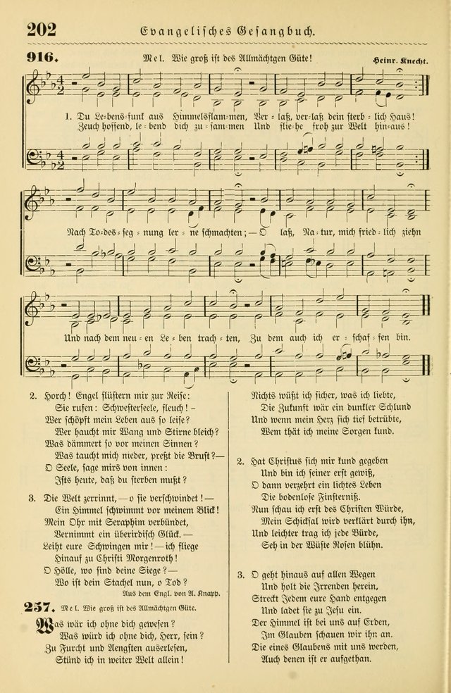 Evangelisches Gesangbuch mit vierstimmigen Melodien: für den öffentlichen und häuslichen Gottesdienst page 202
