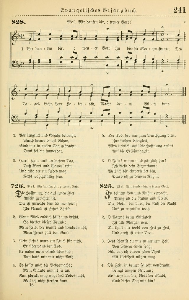Evangelisches Gesangbuch mit vierstimmigen Melodien: für den öffentlichen und häuslichen Gottesdienst page 241