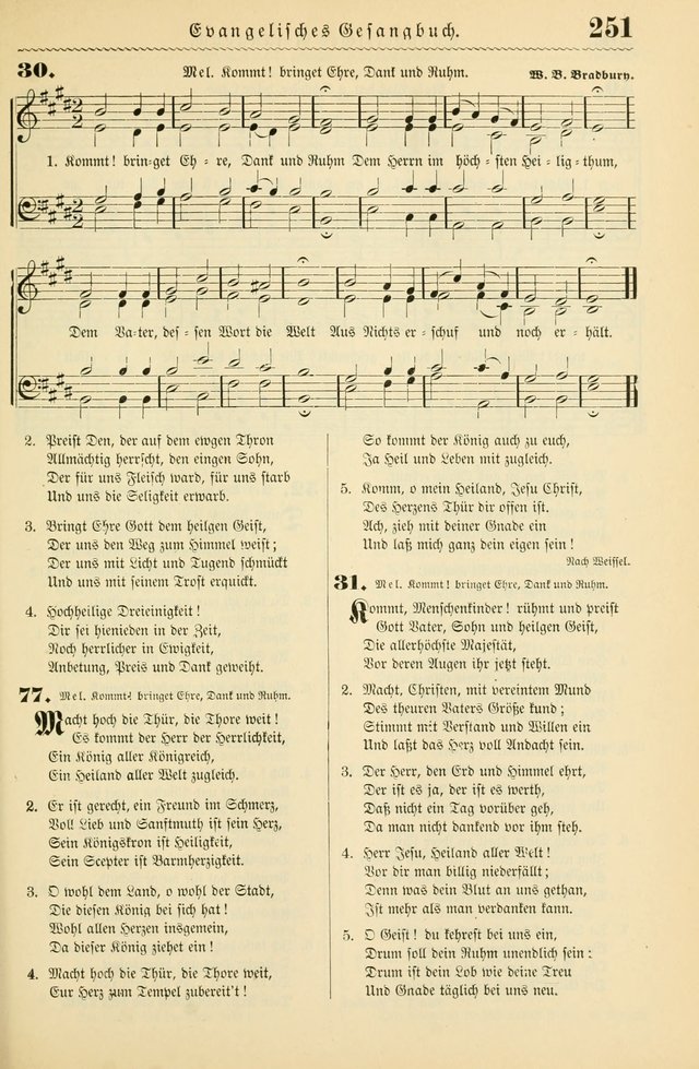 Evangelisches Gesangbuch mit vierstimmigen Melodien: für den öffentlichen und häuslichen Gottesdienst page 251