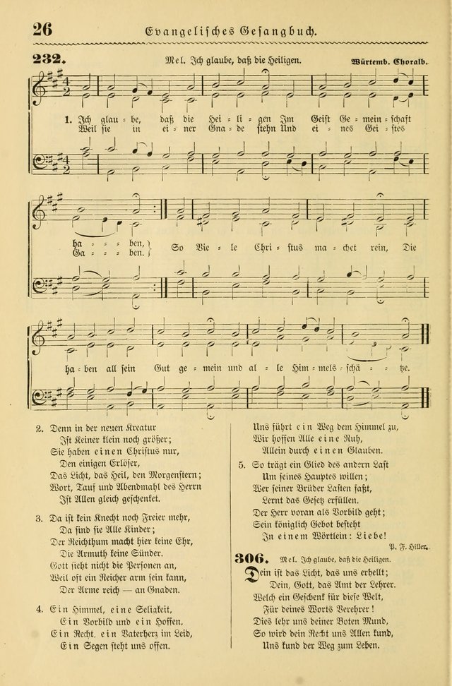 Evangelisches Gesangbuch mit vierstimmigen Melodien: für den öffentlichen und häuslichen Gottesdienst page 26