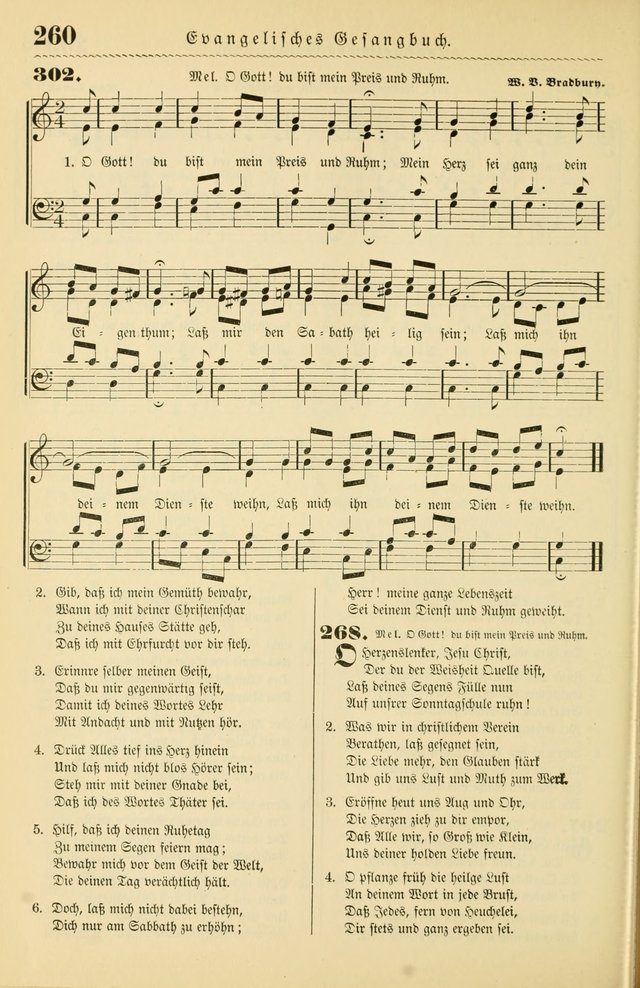 Evangelisches Gesangbuch mit vierstimmigen Melodien: für den öffentlichen und häuslichen Gottesdienst page 260