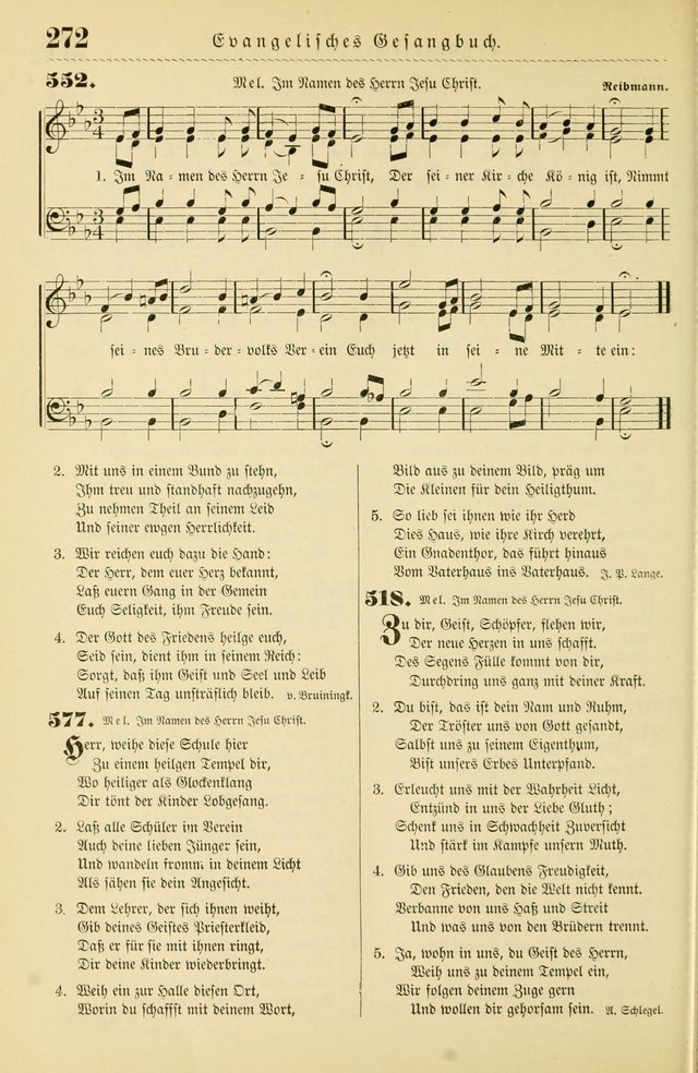 Evangelisches Gesangbuch mit vierstimmigen Melodien: für den öffentlichen und häuslichen Gottesdienst page 272