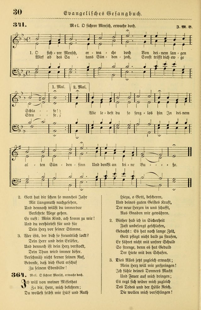 Evangelisches Gesangbuch mit vierstimmigen Melodien: für den öffentlichen und häuslichen Gottesdienst page 30