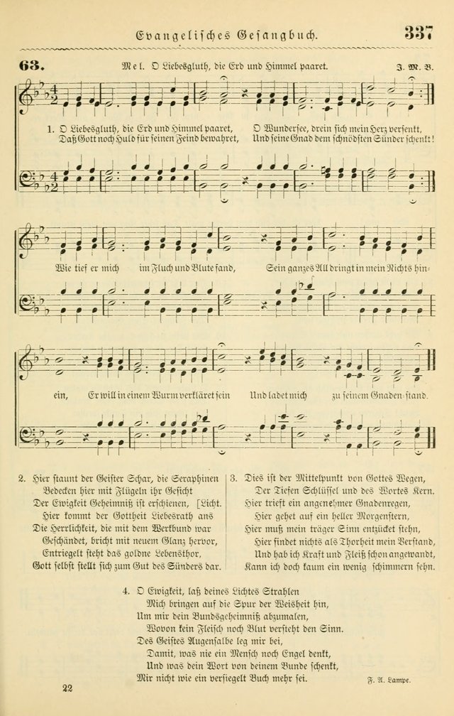 Evangelisches Gesangbuch mit vierstimmigen Melodien: für den öffentlichen und häuslichen Gottesdienst page 337