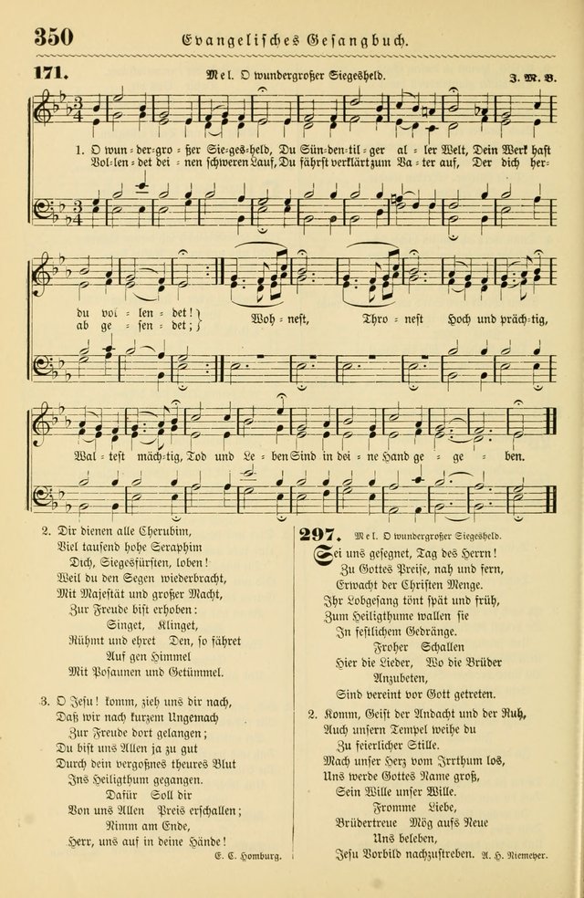 Evangelisches Gesangbuch mit vierstimmigen Melodien: für den öffentlichen und häuslichen Gottesdienst page 350