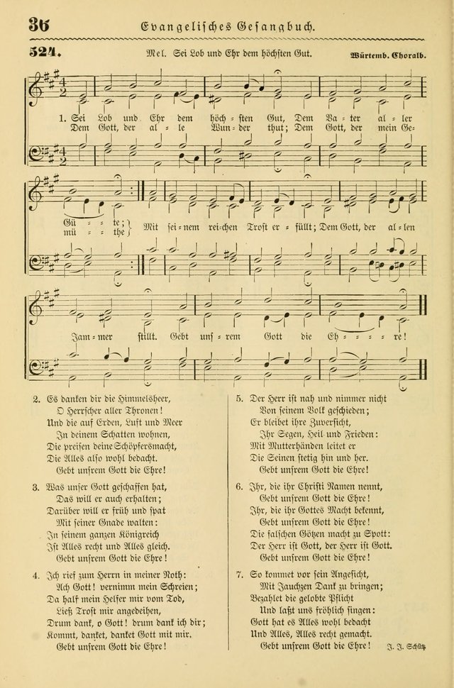 Evangelisches Gesangbuch mit vierstimmigen Melodien: für den öffentlichen und häuslichen Gottesdienst page 36