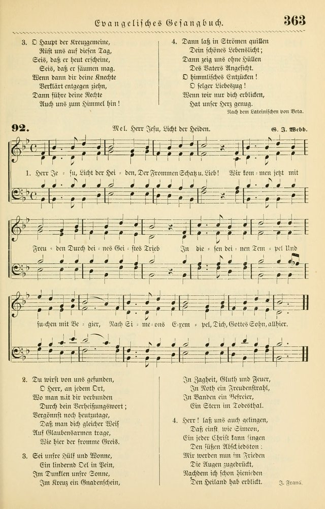 Evangelisches Gesangbuch mit vierstimmigen Melodien: für den öffentlichen und häuslichen Gottesdienst page 363