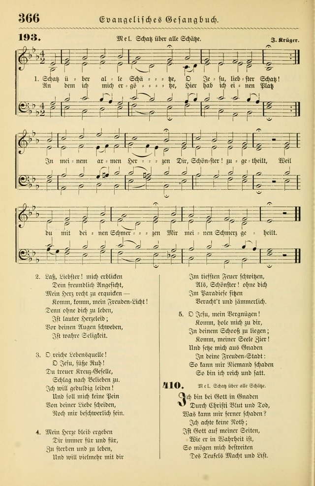 Evangelisches Gesangbuch mit vierstimmigen Melodien: für den öffentlichen und häuslichen Gottesdienst page 366