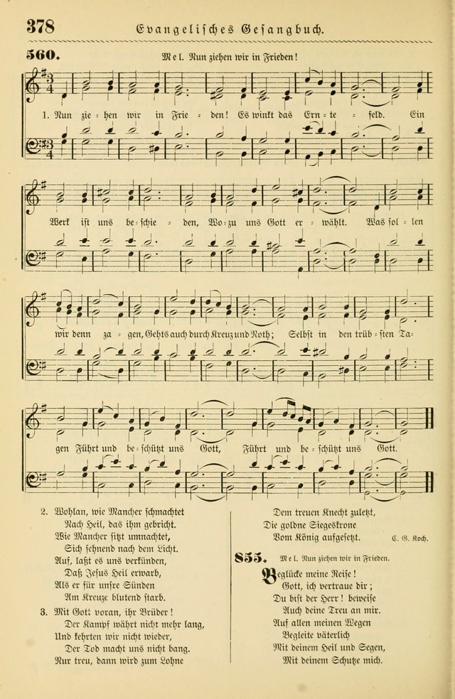 Evangelisches Gesangbuch mit vierstimmigen Melodien: für den öffentlichen und häuslichen Gottesdienst page 378