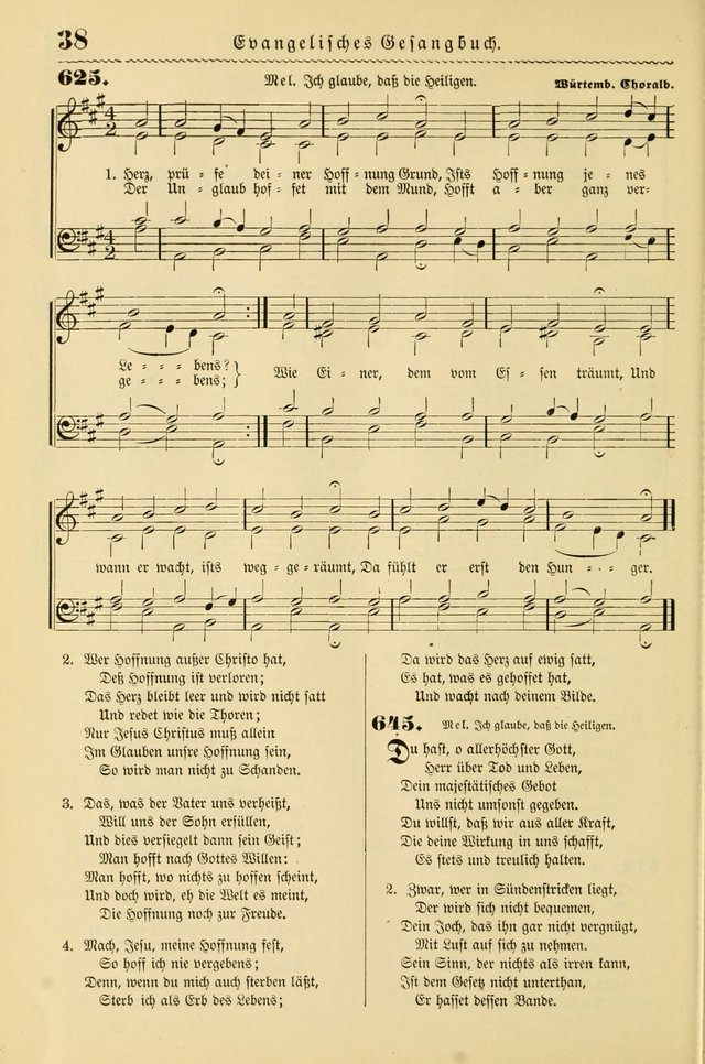 Evangelisches Gesangbuch mit vierstimmigen Melodien: für den öffentlichen und häuslichen Gottesdienst page 38