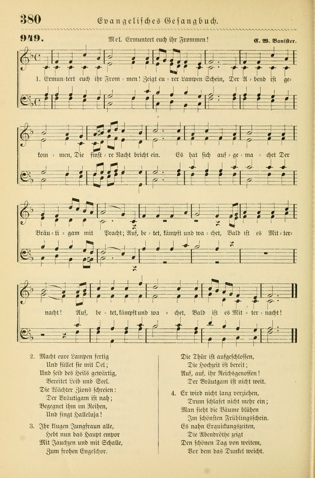 Evangelisches Gesangbuch mit vierstimmigen Melodien: für den öffentlichen und häuslichen Gottesdienst page 380