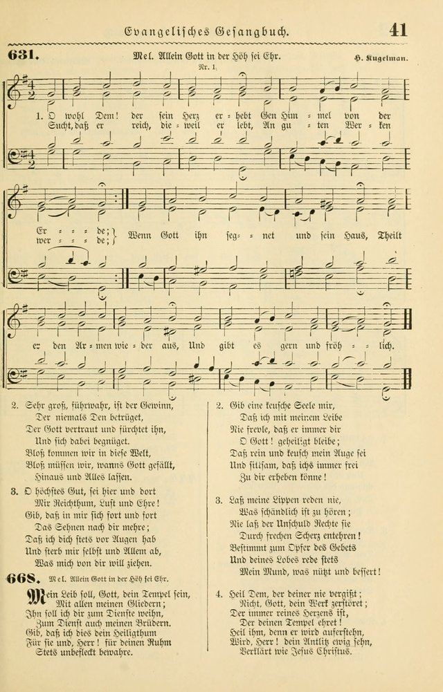 Evangelisches Gesangbuch mit vierstimmigen Melodien: für den öffentlichen und häuslichen Gottesdienst page 41