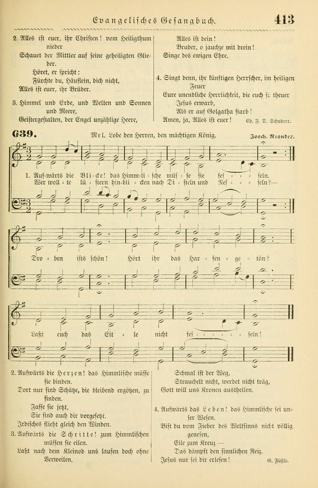 Evangelisches Gesangbuch mit vierstimmigen Melodien: für den öffentlichen und häuslichen Gottesdienst page 413