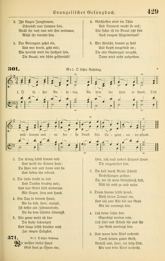 Evangelisches Gesangbuch mit vierstimmigen Melodien: für den öffentlichen und häuslichen Gottesdienst page 429