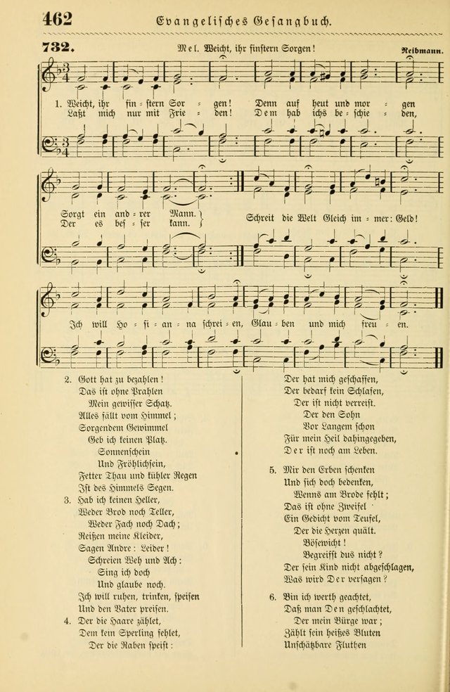Evangelisches Gesangbuch mit vierstimmigen Melodien: für den öffentlichen und häuslichen Gottesdienst page 462