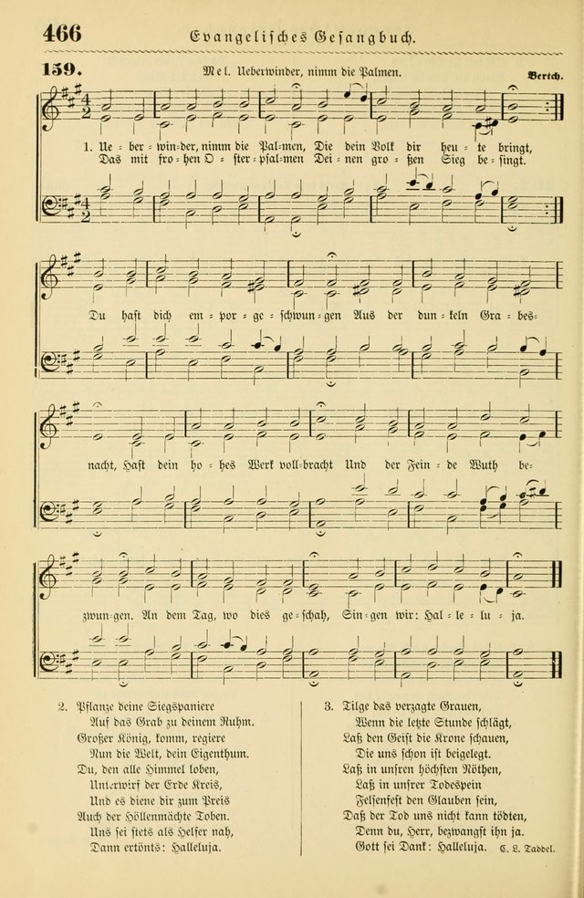 Evangelisches Gesangbuch mit vierstimmigen Melodien: für den öffentlichen und häuslichen Gottesdienst page 466