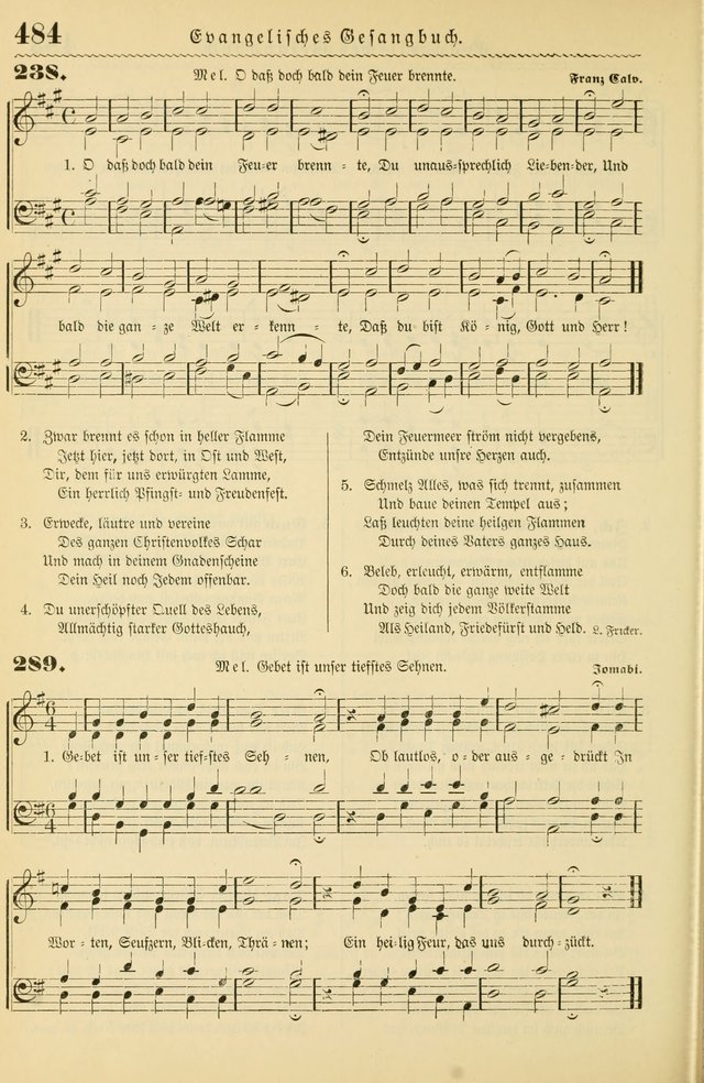 Evangelisches Gesangbuch mit vierstimmigen Melodien: für den öffentlichen und häuslichen Gottesdienst page 484