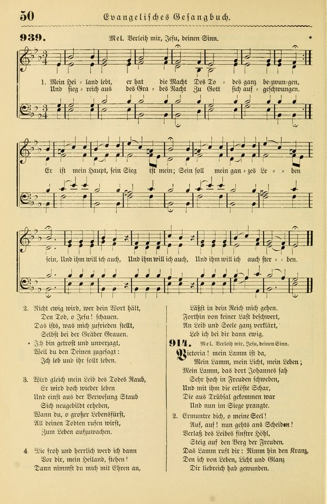 Evangelisches Gesangbuch mit vierstimmigen Melodien: für den öffentlichen und häuslichen Gottesdienst page 50