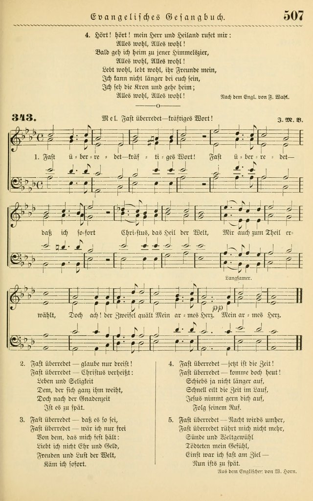 Evangelisches Gesangbuch mit vierstimmigen Melodien: für den öffentlichen und häuslichen Gottesdienst page 507