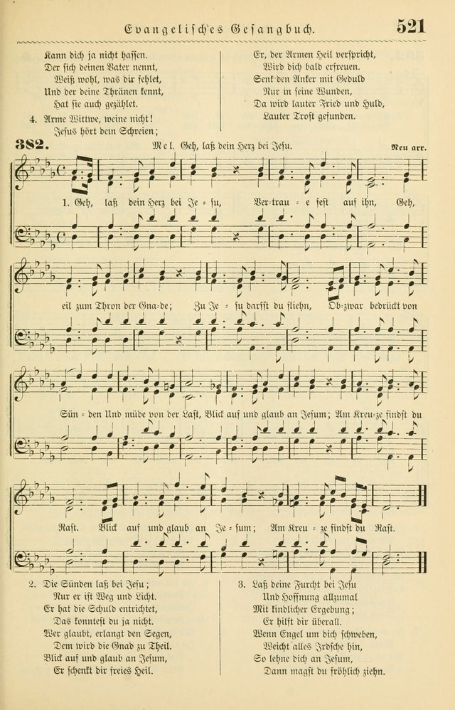 Evangelisches Gesangbuch mit vierstimmigen Melodien: für den öffentlichen und häuslichen Gottesdienst page 521