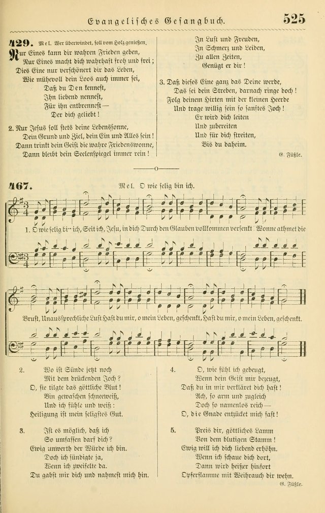 Evangelisches Gesangbuch mit vierstimmigen Melodien: für den öffentlichen und häuslichen Gottesdienst page 525