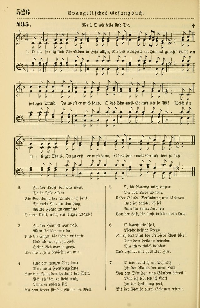 Evangelisches Gesangbuch mit vierstimmigen Melodien: für den öffentlichen und häuslichen Gottesdienst page 526