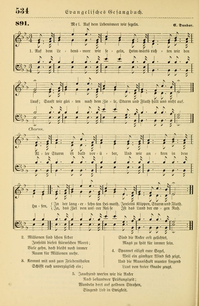 Evangelisches Gesangbuch mit vierstimmigen Melodien: für den öffentlichen und häuslichen Gottesdienst page 534