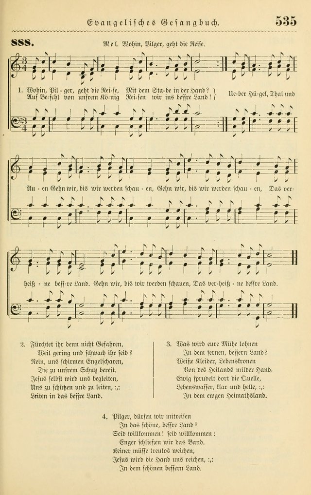 Evangelisches Gesangbuch mit vierstimmigen Melodien: für den öffentlichen und häuslichen Gottesdienst page 535