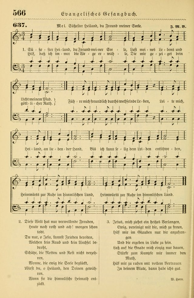 Evangelisches Gesangbuch mit vierstimmigen Melodien: für den öffentlichen und häuslichen Gottesdienst page 566