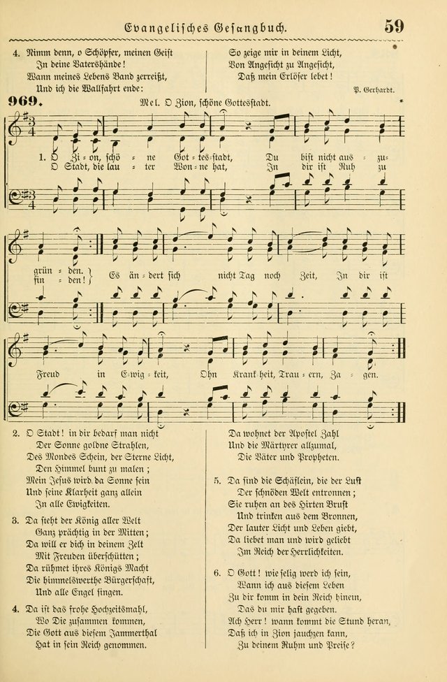 Evangelisches Gesangbuch mit vierstimmigen Melodien: für den öffentlichen und häuslichen Gottesdienst page 59