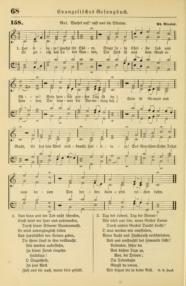 Evangelisches Gesangbuch mit vierstimmigen Melodien: für den öffentlichen und häuslichen Gottesdienst page 68