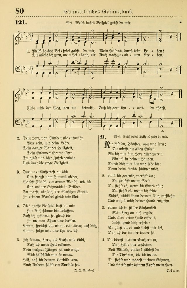 Evangelisches Gesangbuch mit vierstimmigen Melodien: für den öffentlichen und häuslichen Gottesdienst page 80