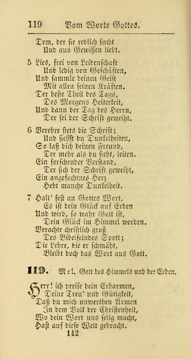 Evangelisches Gesangbuch: oder eine sammlung geistreicher lieder zum gebrauch der Evangelischen Gemeinschaft und aller heilsuchenden seelen page 142