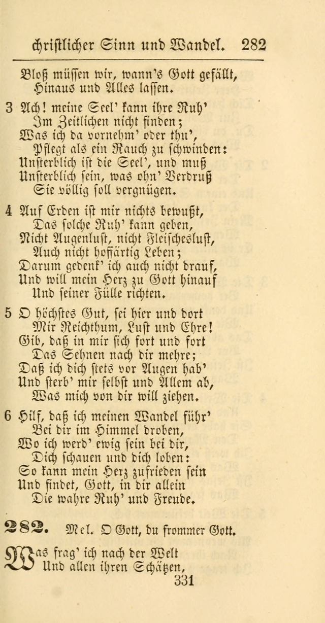 Evangelisches Gesangbuch: oder eine sammlung geistreicher lieder zum gebrauch der Evangelischen Gemeinschaft und aller heilsuchenden seelen page 331