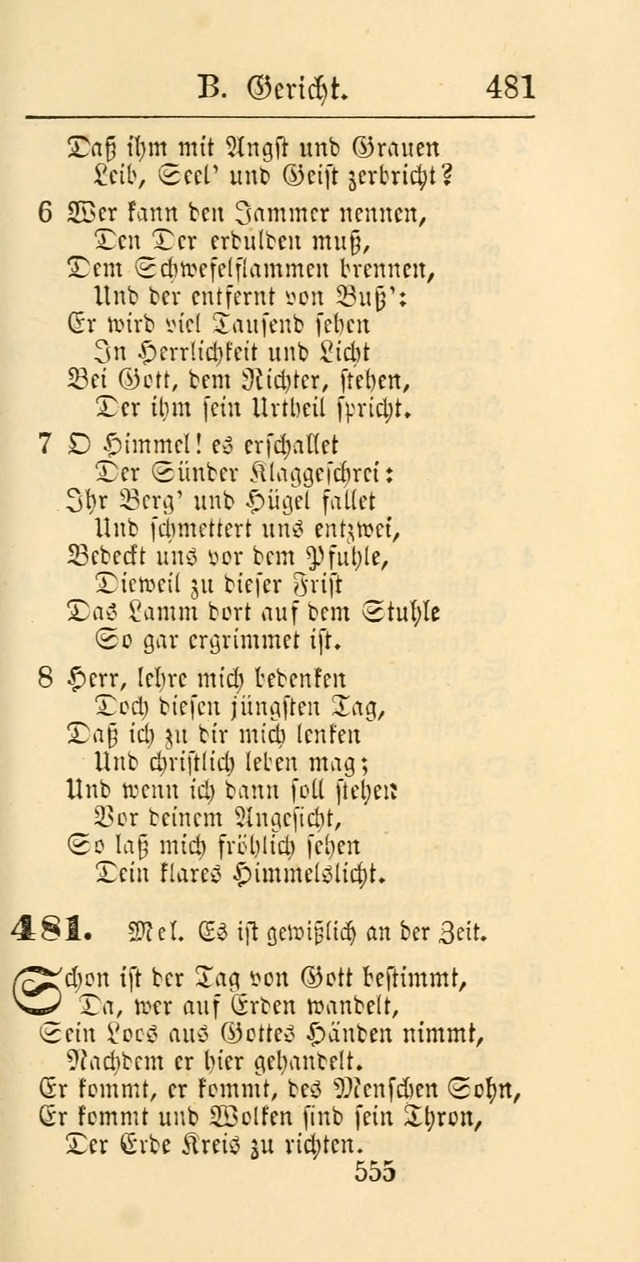 Evangelisches Gesangbuch: oder eine sammlung geistreicher lieder zum gebrauch der Evangelischen Gemeinschaft und aller heilsuchenden seelen page 555