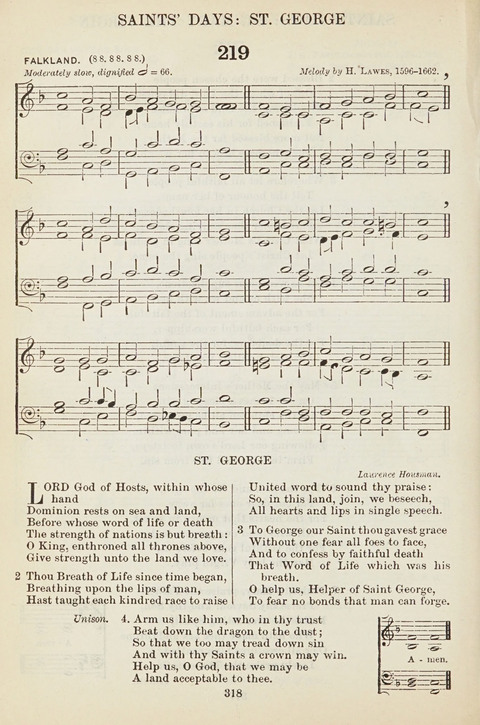 The English Hymnal: with tunes page 318